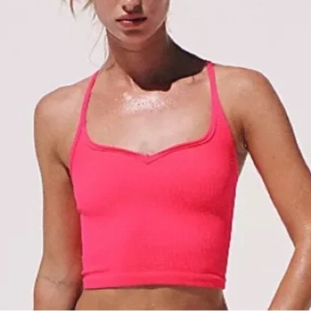 Free People Vibrant Pink Tank Top